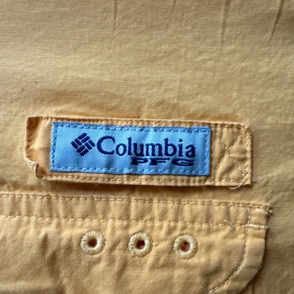 COLUMBIA PFG Tamiami Fishing Shirt Men 4XL Orange Vented Roll Tab Performance - Picture 4 of 10